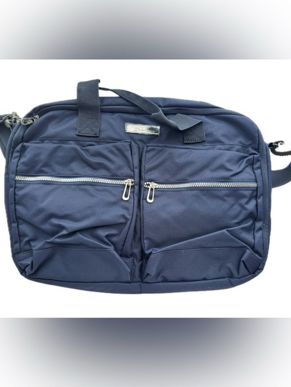 Bella Russo 17” Navy Blue Laptop Bag Briefcase Business Travel